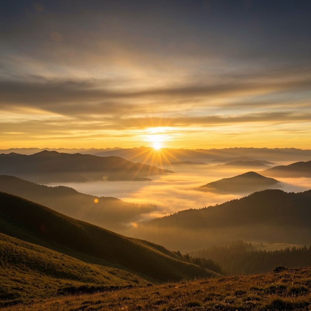 Napkelte, amely az energia és vitalitás szimbolikus képe